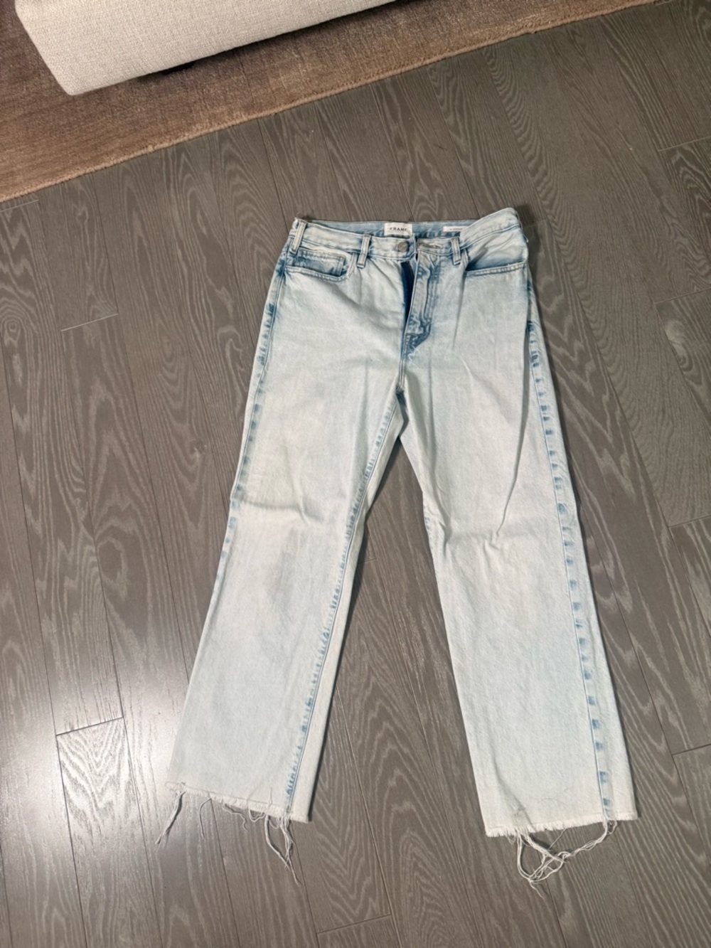 Frame Denim Light Wash Straight Leg Jeans